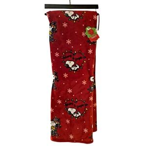 Peanuts‎ Snoopy Christmas Throw Velvet Loft Holiday Blanket 60x70 EXTRA LONG